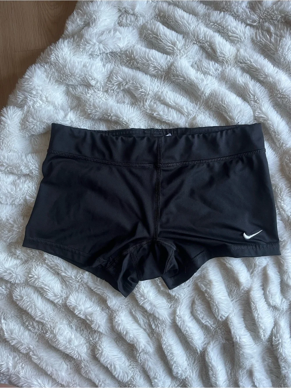 Nike Black Women's Running Shorts with White Swoosh